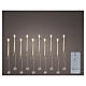 Set 10 candele natalizie glitter 10 LED luce calda effetto fiamma 15 cm per interno s1
