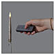 Set 10 candele natalizie glitter 10 LED luce calda effetto fiamma 15 cm per interno s4