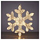 White fabric snowflake light, 410 warm white LEDs, 15 in, indoor s1