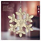 White fabric snowflake light, 410 warm white LEDs, 15 in, indoor s5