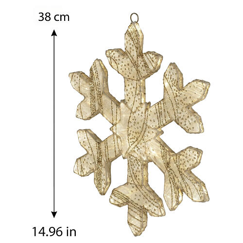 Flocon de neige lumineux en tissu blanc 410 LEDs blanc chaud 40 cm intérieur 3