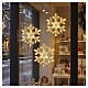Flocon de neige lumineux en tissu blanc 410 LEDs blanc chaud 40 cm intérieur s2