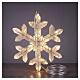 Flocon de neige lumineux en tissu blanc 410 LEDs blanc chaud 40 cm intérieur s6