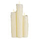 Candela LED beige effetto fiamma cera colata luce calda 30x15x15 cm per interni s6