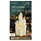 Candela LED beige effetto fiamma cera colata luce calda 30x15x15 cm per interni s7