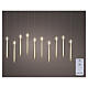 Set of 10 hanging gold LED candles, flame effect, warm white light, with remote, 6x0.8 in, indoor use s1