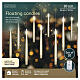 Set of 10 hanging gold LED candles, flame effect, warm white light, with remote, 6x0.8 in, indoor use s4