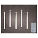 Velas colgantes LED blancas efecto llama luz cálida control remoto 5 piezas 30 cm para interior s1