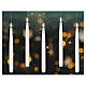 Bougies suspendues LED blanches effet flamme lumière blanc chaud télécommande 5 pièces 27,5x2,5 cm pour intérieur s2