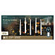 Bougies suspendues LED blanches effet flamme lumière blanc chaud télécommande 5 pièces 27,5x2,5 cm pour intérieur s4