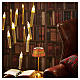 Set of 10 white floating LED candles, warm white light with wand, 7x1 in, indoor s2