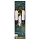 Candele LED pendenti bianche luce calda con bacchetta set 3 pezzi 20x5 cm per interno s5