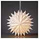 Stella decorativa carta bianca a doppio livello LED luce calda traforata 60x20 cm da interno s1