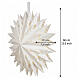 Stella decorativa carta bianca a doppio livello LED luce calda traforata 60x20 cm da interno s3