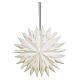 Stella decorativa carta bianca a doppio livello LED luce calda traforata 60x20 cm da interno s4