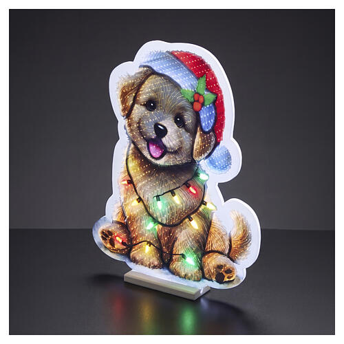 Infinity Lights Christmas puppy, 375 multicolour LEDs, 16x14 in, for indoor use 5