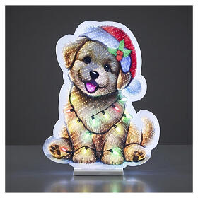Figura luminosa filhote de Natal Infinity Lights 375 LEDs multicoloridos 40x35 cm para interiores