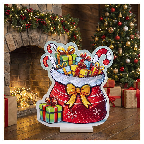 Saco de presentes de Natal Infinity Lights 453 LEDs multicoloridos 55x55 cm para interiores 2