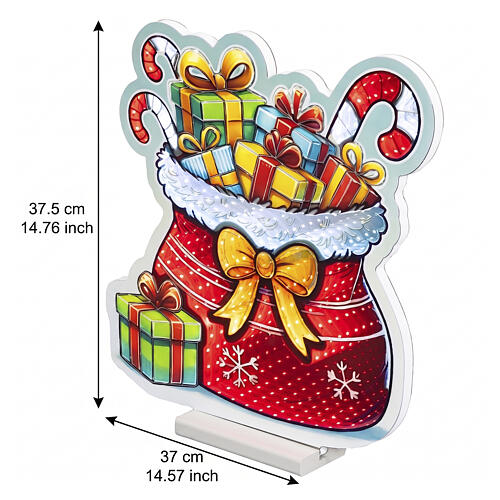 Infinity Lights Christmas Gift Sack, 453 multicolored LEDs, 55x55 cm, indoor use 3