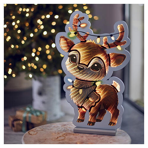Infinity Lights Christmas reindeer, 273 multicolour LEDs, 22x14 in, for indoor use 2