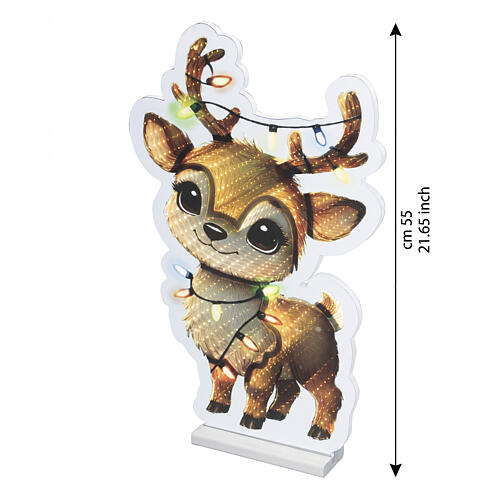 Infinity Lights Christmas reindeer, 273 multicolour LEDs, 22x14 in, for indoor use 3