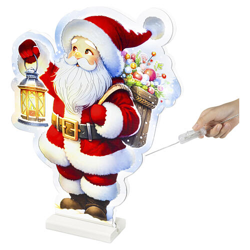 Infinity Lights Santa with lantern, 330 multicolour LEDs, 16x12 in, for indoor use 5