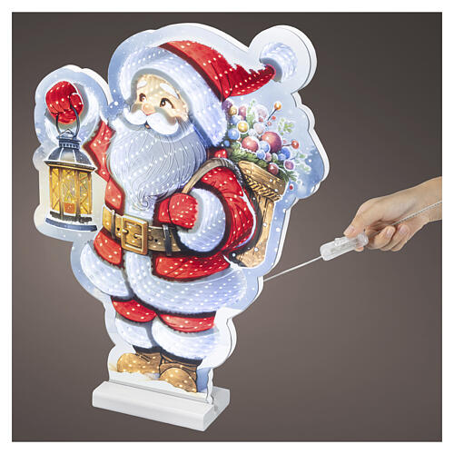 Papá Noel Infinity Lights 330 LED multicolor linterna 40x30 cm para interior 1