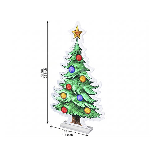 Árvore de Natal Infinity Lights 336 LEDs multicoloridos 65x40 cm para interiores 3