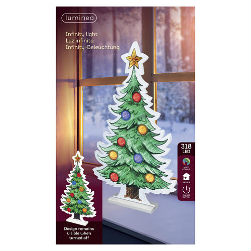 Árvore de Natal Infinity Lights 336 LEDs multicoloridos 65x40 cm para interiores 8