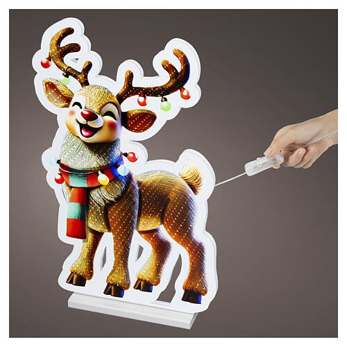 Reindeer Infinity Lights, 348 warm white LEDs, 22x14 in, indoor 1