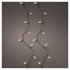 Guirlande lumineuse vintage d'intérieur à effet scintillant pour sapin, 120 LEDs, lumière dorée chaude, 12 m