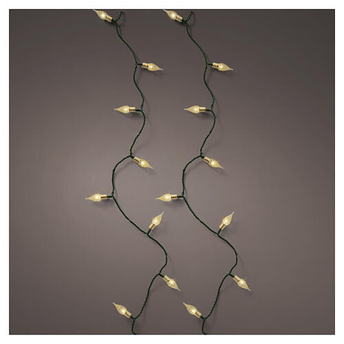 Guirlande lumineuse vintage d'intérieur à effet scintillant pour sapin, 120 LEDs, lumière dorée chaude, 12 m 1