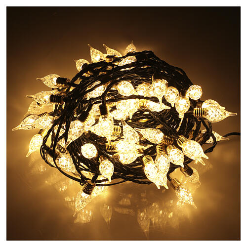 Guirlande lumineuse vintage d'intérieur à effet scintillant pour sapin, 120 LEDs, lumière dorée chaude, 12 m 3