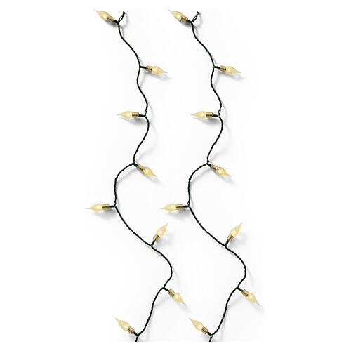 Guirlande lumineuse vintage d'intérieur à effet scintillant pour sapin, 120 LEDs, lumière dorée chaude, 12 m 5