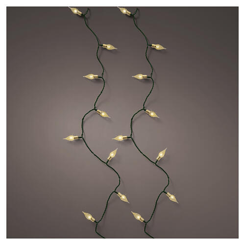 Guirlanda de luzes vintage int/ext com efeito cintilante 180 LEDs luz dourada quente 18 m 1