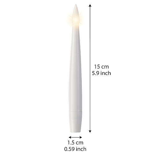 Set 10 bougies suspendues de Noël 15 cm 10 LEDs lumière chaude avec baguette télécommande pour intérieur 3