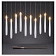 Candele sospese natalizie con bacchetta telecomando 10 LED luce calda 15 cm interno s1