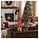 Rotating decorative tree, iridescent bronze-tinted glass, warm LED light, 35 cm, indoor use s2