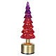 Rotating decorative tree, iridescent bronze-tinted glass, warm LED light, 35 cm, indoor use s3
