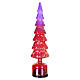 Rotating decorative LED tree in iridescent pink glass with warm white LED,  16 in, for indoor use s3