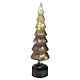 Rotating decorative tree in iridescent glass with warm white micro LEDs, 16 in, for indoor use s3