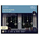 Hanging star light curtain with warm white micro LEDs, 47x39 in, for indoor use s3