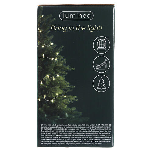 Vintage Christmas lights indoor-outdoor 180 LEDs warm white twinkle 60 ft 5