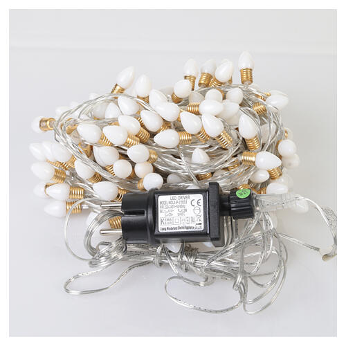 Guirlande lumineuse vintage intérieur-extérieur 180 LEDs blanc chaud scintillant 18 m 7