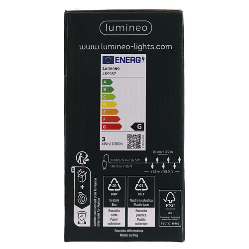 Catena luci di Natale vintage int-est 180LED bianco caldo twinkle 18 m 6