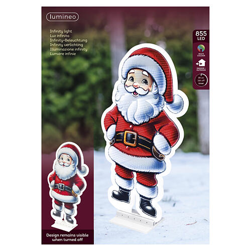 Sagoma infinity light int-est 855 LED Babbo Natale 120x65 cm 4