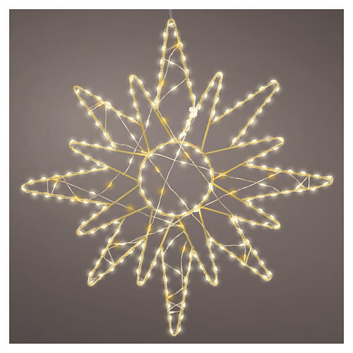 Estrella luminosa int-ext blanco cálido efecto flash 235 LED diámetro 40 cm 1