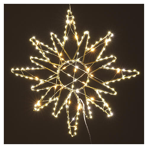 Estrella luminosa int-ext blanco cálido efecto flash 235 LED diámetro 40 cm 2