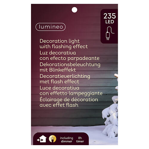 Estrella luminosa int-ext blanco cálido efecto flash 235 LED diámetro 40 cm 4