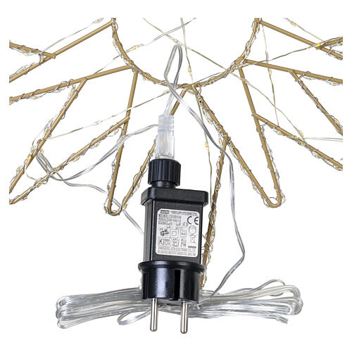 Estrella luminosa int-ext blanco cálido efecto flash 235 LED diámetro 40 cm 5